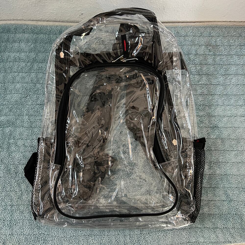 Clear Stadium Backpack Transparent PVC Bag Event Approved - Picture 5 of 10